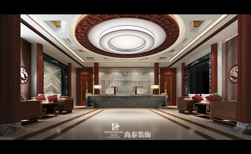 2000㎡中式風(fēng)格辦公室裝修 | 橋德科技園