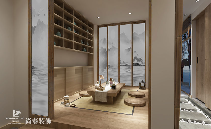 100㎡中式風(fēng)格茶室裝修設(shè)計(jì) | 茶閱世界