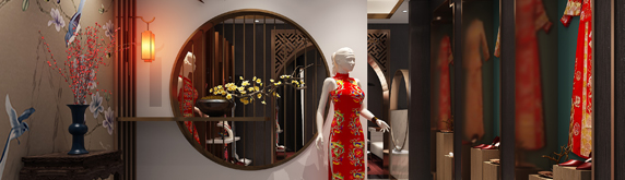 黛雪嫁妝展廳裝修設(shè)計，讓喜慶充滿整個展廳