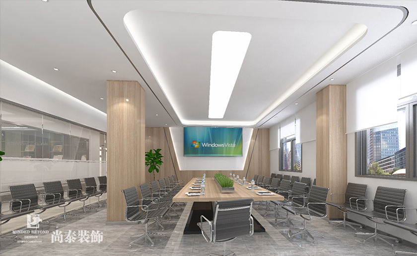 1585㎡工程建設(shè)公司辦公室裝修設(shè)計(jì) | 國(guó)通建設(shè)