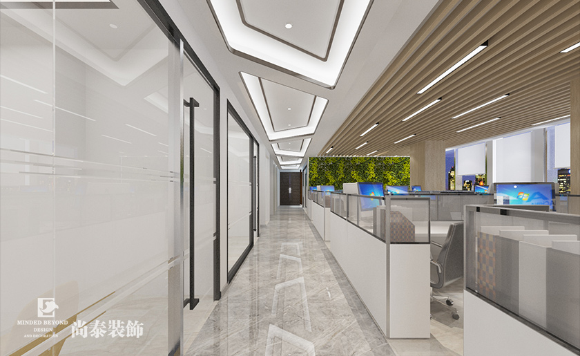 1585㎡工程建設(shè)公司辦公室裝修設(shè)計(jì) | 國(guó)通建設(shè)
