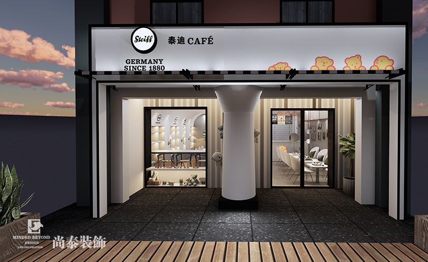 50平米現(xiàn)代風(fēng)格玩偶飲品店設(shè)計 | Steiff泰迪