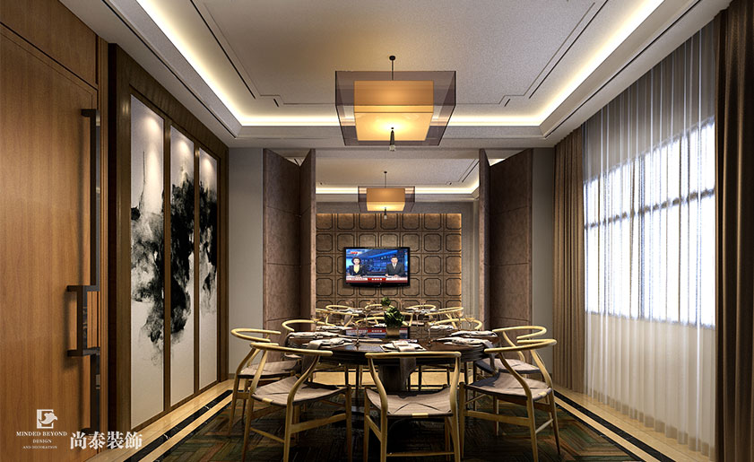 酒店餐廳包間設(shè)計效果圖