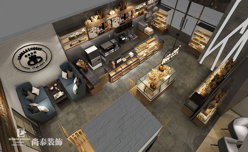 100平米烘焙店裝修效果圖-北歐時(shí)光