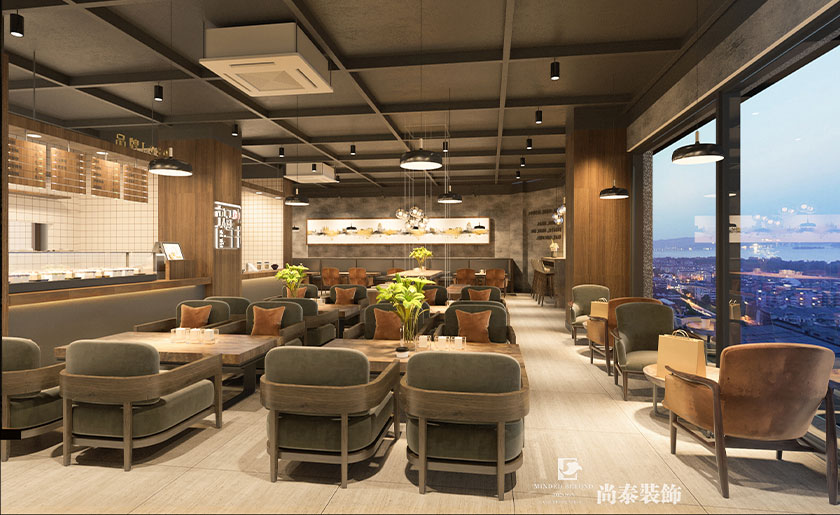 200㎡工業(yè)風(fēng)早餐店裝修設(shè)計(jì) | 蝸?？蜅? width=