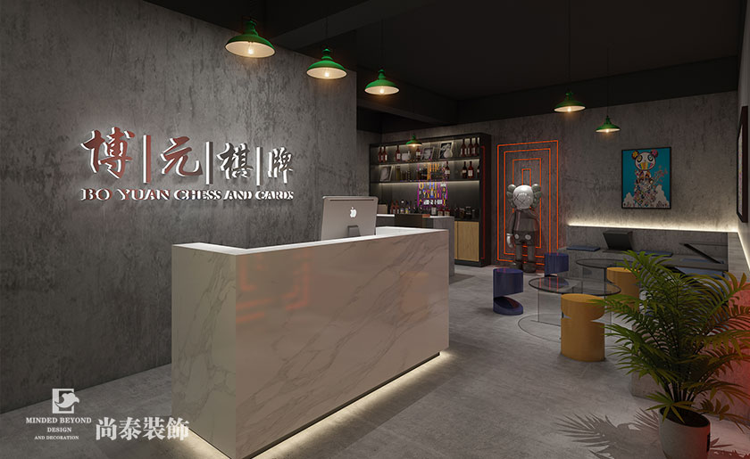 深圳桌游店裝修設(shè)計案例-200平米桌游棋牌店 | 博元棋牌